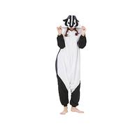 CuteOn Jumpsuit Animal Carnival Costume Party Sleepsuit Cosplay Pyjamas Cartoon Onesie Women's Pyjamas Adult Unisex Sleepwear, Badger, L