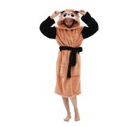 CuteOn Raccoon Hooded Wrap Dressing Gown Housecoat Bathrobe Cosplay L