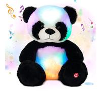 Cuteoy Glowing LED Light-up Nightlight Toys Musical Plush Stuffed Animal Soft Singing Lullabies Birthday Christmas Plushies Gifts for Kids Boys Girls,Panda,10"