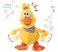Cuteoy Quacking Musical Stuffed Animal Plushies Walking Singing Waving Electronic Interactive Plush Toy Gifts for Kids Boys Girls Easter Christmas， Duck，13"