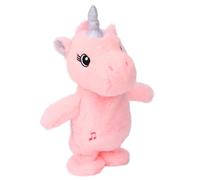 Cuteoy Talking Unicorn Repeats What You Say Walking Singing Stuffed Animal Electric Interactive Plush Toy Funny Animated Toy Mimicking Speaking Birthday for Kids Toddlers, Pink 10''