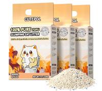Cutepol Tofu Cat Litter 16.5 lb (3 Packs), Odor Control and Rapid Clumping, Water Absorbent and Flushable, Dust-Free, Low Tracking, Multi-Cat, Milk Scent, 5.5lb/Pack