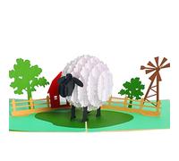 CUTEPOPUP -Lamb In The Farm - Birthday Card Pop up with Unique Design The Perfect Gifts for Sheep Lover, Farmers, Family and Friends on Any Occasion