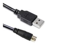 Cutesliving USB-A to Mini-Din 7-pin 1.8m MIDI Cable for IK Multimedia iRig Series (iRig HD, HD-A, Keys I/O 25, 49, MIDI 2, Pro, Pro Duo, Duo I/O, Stream) - Black