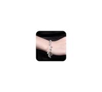 Cutesmile Fashion Jewelry 925 Sterling Silver Bells Chain Adjustable Bracelet/Anklet for Women, 7.87 inches, Silver