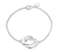 Cutesmile Fashion Jewelry 925 Sterling Silver Handcuff Chain Bracelet Partners in Crime Best Friends Bracelet