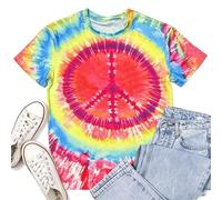 Cutesong Equality Shirts for Women Human Right Shirt Peace Sign Tshirt Hippie Tee Rainbow1