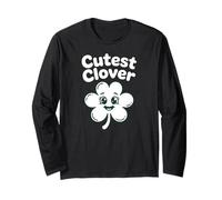 Cutest Clover Lucky St. Patrick's Day Design for Kids Long Sleeve T-Shirt