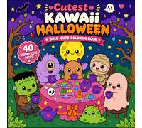Cutest Kawaii Halloween: A Bold and Easy Kawaii Halloween Coloring Book for Adults and Teens - 40 Spooky-Cute Pages for Stress Relief and Relaxation
