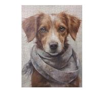 Cutest Pup in A Scarf Vivid Jigsaw Puzzle for Adults, 500 PCS