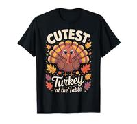 Cutest Turkey at The Table Turkey Day Celebration Childrens T-Shirt