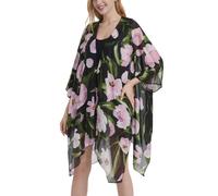 CuteSwan Women's Floral Print Chiffon Kimono Cardigan Loose Cover Up Casual Long Boho Sheer Cardigans