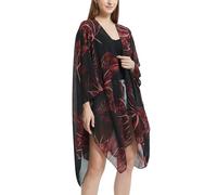 CuteSwan Women's Floral Print Chiffon Kimono Cardigan Loose Cover Up Casual Long Boho Sheer Cardigans