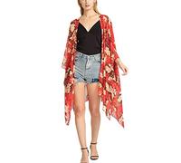 CuteSwan Women's Floral Print Chiffon Kimono Cardigan Loose Cover Up Casual Long Boho Sheer Cardigans
