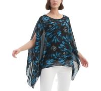 CuteSwan Womens Lagenlook Kaftan Batwing Sleeve Chiffon Blouse Bohemia Loose Floral Blouses Tunic
