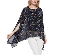 CuteSwan Womens Lagenlook Kaftan Batwing Sleeve Chiffon Blouse Bohemia Loose Floral Blouses Tunic