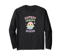 Cutesy Creepy Queer Spooky Cute Energy Bold Pride Vibe Long Sleeve T-Shirt