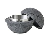 Cutfouwe Windsubber for outside for friend/UFO with lid design/as a decoration usable.,A/Schwarz/Klein