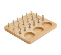 CUTHOLLOW 18 Holes Wooden Peg Board Occupational Therapy Tools for Hand Strengthener Dexterity, Durable Wood Peg Test with 3 Sizes & Storage to Improve Finger Fine Motor Skill Hand-Eye Coordination