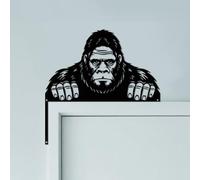 CUTHOLLOW Gorilla and Bigfoot Door Topper Sign Wall Art Decor, 25x25cm Metal Unique Hanging Above Door Frame Corner Accent for Home Living Room Front Door Hallway Bedroom Bathroom Entryway