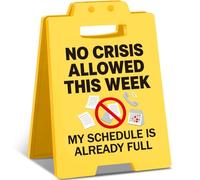 CUTHOLLOW NO CRISIS ALLOWED THIS WEEK Sign, Desk Decor