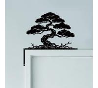CUTHOLLOW Pine Tree Door Topper Sign Wall Art Decor, 25x25cm Metal Unique Hanging Above Door Frame Corner Accent for Home Living Room Front Door Hallway Bedroom Bathroom Entryway