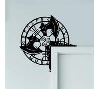 CUTHOLLOW Vikings Axe Door Topper Sign Wall Art Decor, 9.8"x9.8" Double-sided Metal Unique Hanging Above Door Frame Corner Accent for Home House Bedroom Front Door Hallway Entryway