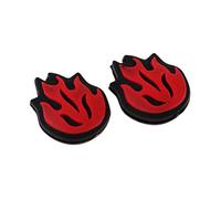 CUTICATE 2Pcs Flame Fire Shock Absorbers Tennis Dampeners For Rackets String Dampers - Red, as described