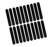 CUTICATE Pack of 20, Self-Adhesive Golf Hat Liner/Sweat Absorber, Visor Cap & Hat Size Reducer Saver & Protection - Moisture Wicking Sweatband Pads - Black, 23.5x3.7cm