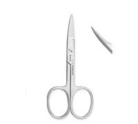 Cuticle Nail Scissors Nail Scissors 9cm, Straight or Curved Blades, for Beauty Scissors, for Manicure Pedicure, Eyebrows, Nose, Hair Trimming, Thick Toenails (Curved)