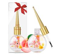 Cuticle Oil for Nails, Nail Oil Infused with Real Flowers, Peach Scent