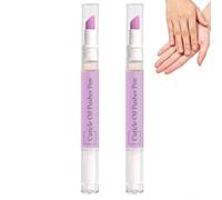Cuticle Oil Pen with Ceramic Pusher & Leak-Proof Designed, Nails Repairs Kit for Broken Natural Nails, Gentle Nail Care Pen for Smoother Application, Nail Strengthener for Preventing Cracking. (2PCS)