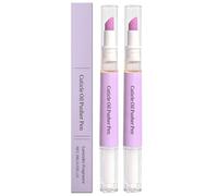 Cuticle Oil Pusher Pen for Nails, 2 Pack Lavender Scented Nail Care Pen with Ceramic Tip for Moisturizing & Softening Cuticles, Portable Cuticle Remover