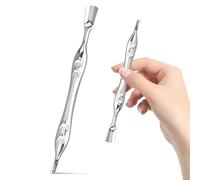 Cuticle Pusher,2 in 1 Cuticle Trimmer Nail Tool Stainless Steel Cuticles Pusher Tool Cuticles Care Nail Prep for Manicure Pedicure Nails Art(1 Pcs,Silver)