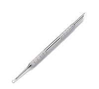Cuticle Pusher,2-in-1 Stainless Steel Dual End Nail Tool,Loop Beveled Head Cuticles Polish Remover Cleaner,for Manicure Pedicure Professional Nail Care Tools Home Salon Nails Prep Treatment (silver)