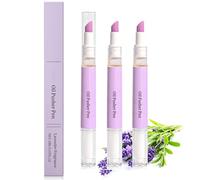 Cuticle Pusher Oil Pen, 3pcs, 2-In-1 Cuticle Pusher & Oil Nail Pen, Moisturizes & Strengthens Dry Cuticles (Purple)