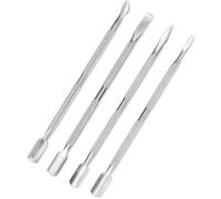 Cuticle Pusher Tool Kit, 4 Pack Stainless Steel Nail Cuticle Cleaner Tool Dual Head UV Gel Nail Polish Remover Tool Nail Art Cuticle Trimmer for Removing Dead Skin on Fingers, Nail Art(4-piece set)