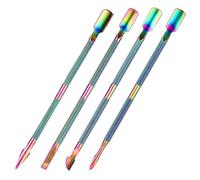 Cuticle Pusher Tool metal Cuticle Remover and Cutter Dual Side nail scraper pusher Manicure Cleaner Cuticle Trimmer for Fingernails and Toenails