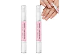 Cuticle Remover Nail Oil Pen, Hydrating Cuticle Oil for Nails, Ceramic Tip Cuticles Pusher, Moisturizing Nails Care Tool, Dry Cuticles Repairs Pen, Nails Shining Enhancer, Nailed Maintenance. (2PCS)