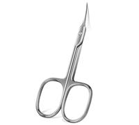 Cuticle Scissors Extra Fine Cuticle Trimmer for Manicure and Pedicure Curve Blade Precise Pointed Tip Grooming Kit for Nail Art,Silver