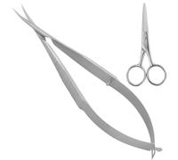 Cuticle Scissors,Nail Scissors Curved,Cuticle Scissors Professional,Extra Fine Curved Nail Scissors with 1Pcs Small Scissors Precise Pointed Tip Grooming Kit for Eyebrow Eyelash Finger Toe Nail Care