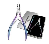 Cuticle Trimmer 3/4 Jaw Extremely Sharp Cuticle Nippers Scissors Stainless Steel Clippers Cutter Cuticle Clippers, Cuticle Pusher, Nail Cuticle Trimmer Professional Cuticle Cutter