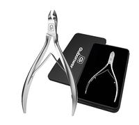 Cuticle Trimmer 3/4 Jaw Extremely Sharp Cuticle Nippers Scissors Stainless Steel Clippers Cutter Remover Pedicure Manicure Nail Tool, Cuticle Pusher, Nail Cuticle Trimmer Professional Cuticle Cutter