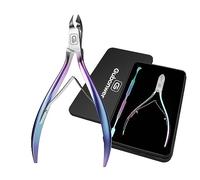 Cuticle Trimmer 3/4 Jaw Extremely Sharp Cuticle Nippers Scissors Stainless Steel Clippers Cutter Remover Pedicure Manicure Nail Tool, Cuticle Pusher, Nail Cuticle Trimmer Professional Cuticle Cutter