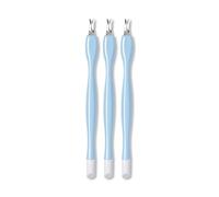 Cuticle Trimmer,3 PCS Cuticle Remover Cuticle Pusher Nail Cleaner Tool Fork for Dead Skin Callus