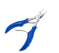 Cuticle Trimmer, Ingrown Toenail Removal Kit Stainless Steel and ABS Ingrown Toenail Set, Black/Blue/Red Ingrown Toenail Clippers with 1 Ingrown Toenail Set for (Blue)