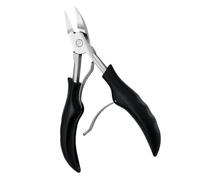 Cuticle Trimmer, Nail Clippers with 1 Ingrown Toenail Set Stainless Steel and ABS Ingrown Toenail Set, Black/Blue/Red Ingrown Toenail Removal Kit for Seniors, Grip (Black)