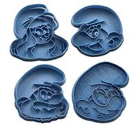Cuticuter Smurfs Pack Cookie Cutter, Plastic, Blue, 16x14x1.5cm, 4 Units
