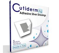 Cutiderm AG Adhesive Silver Wound Dressings 10cm x 10cm Pack of 5