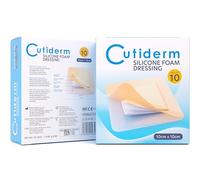 Cutiderm Gentle Silicone Foam Comfort Wound Dressing with Lite Border (10cm x 10cm (Pack of 10))